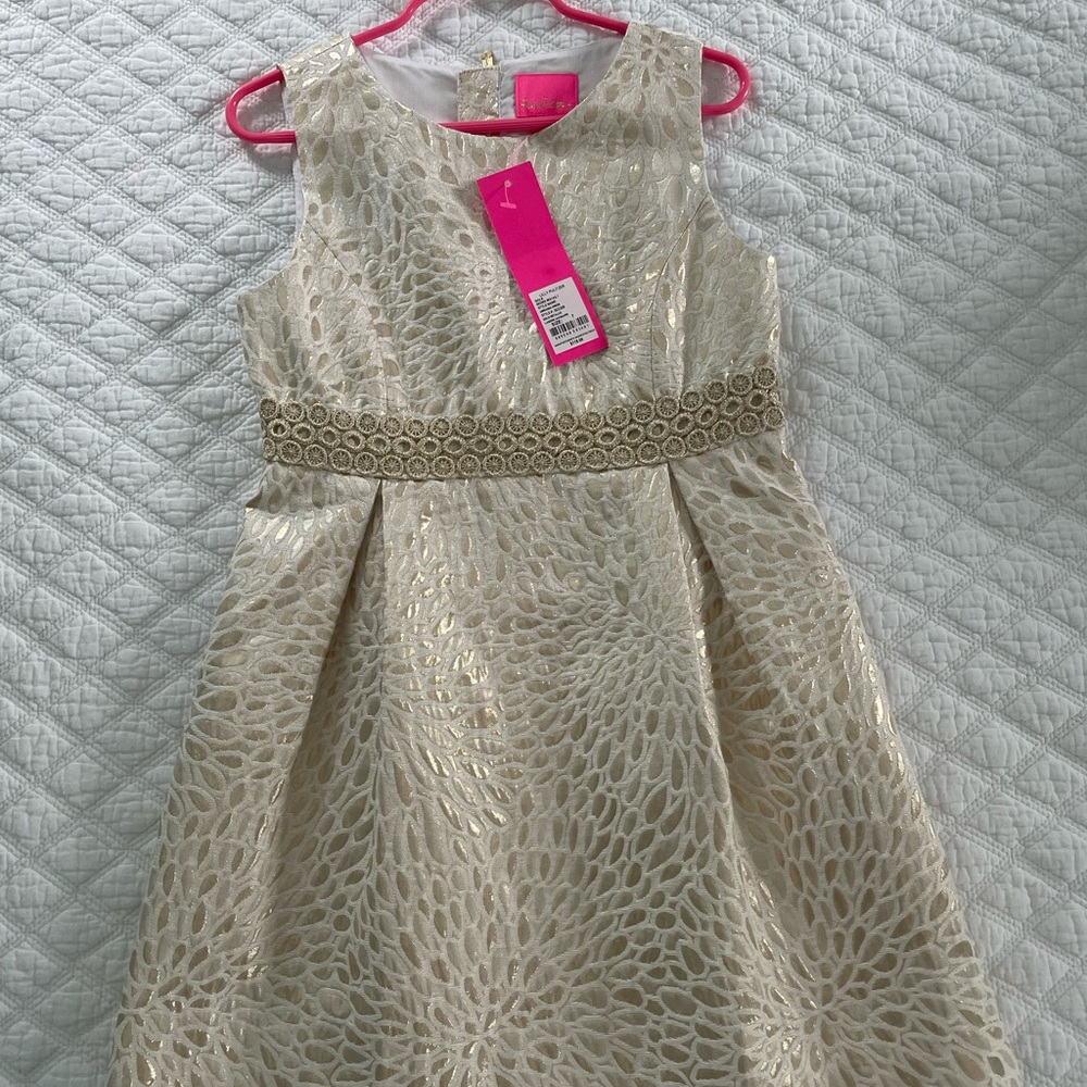 Lilly Pulitzer Girls Gold Dress